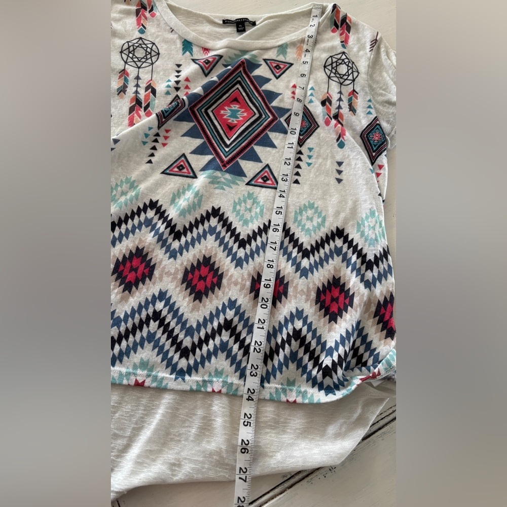 Signature Studio Women’s Knit Tribal Multicolored High-low Top SZ XL - Picture 7 of 7